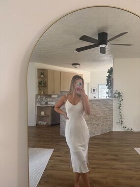 Gianni Bini White Slip Midi Dress